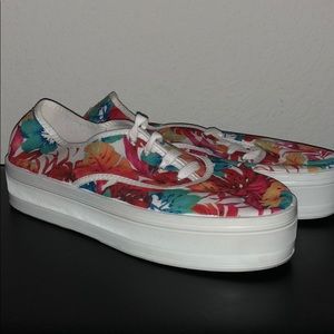 Zara platform floral sneakers